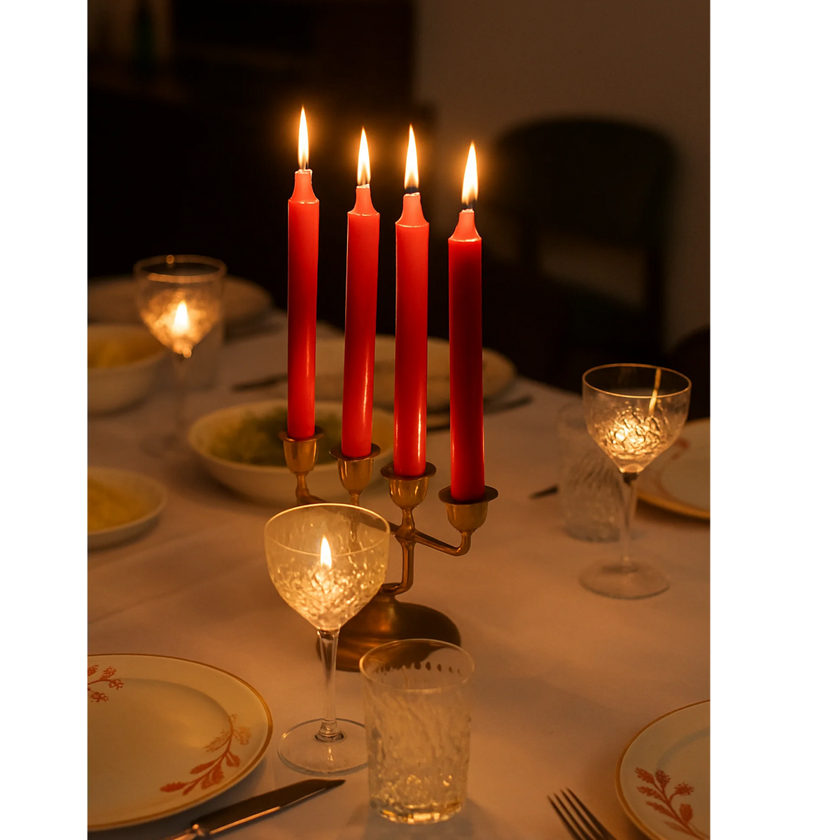 Red 6" Taper Candle (6 pack) - Incense Route