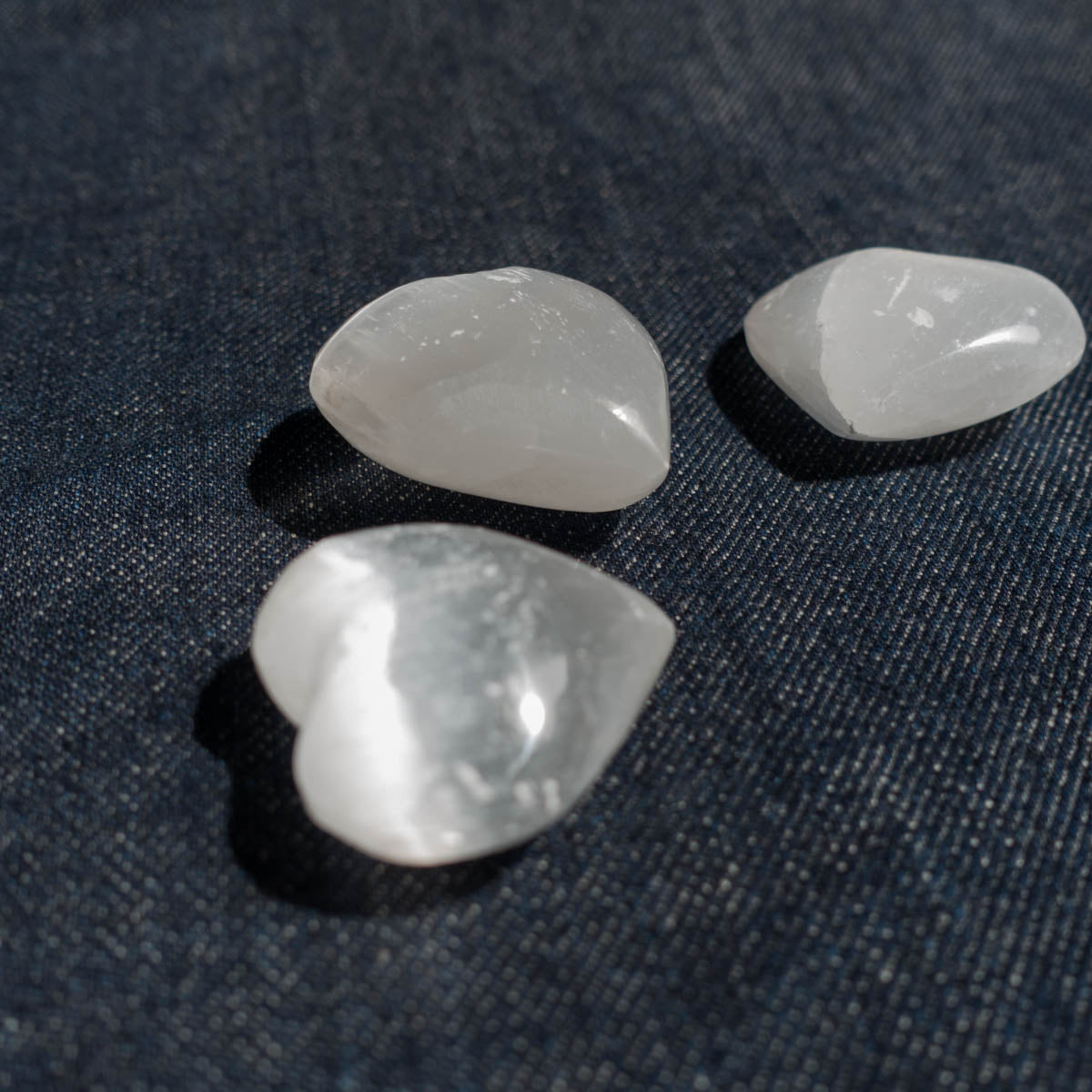 Selenite Palm Stones - Incense Route