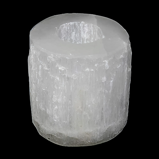 Selenite Candle Holder