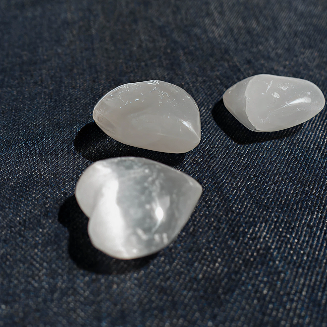 Selenite Palm Stones