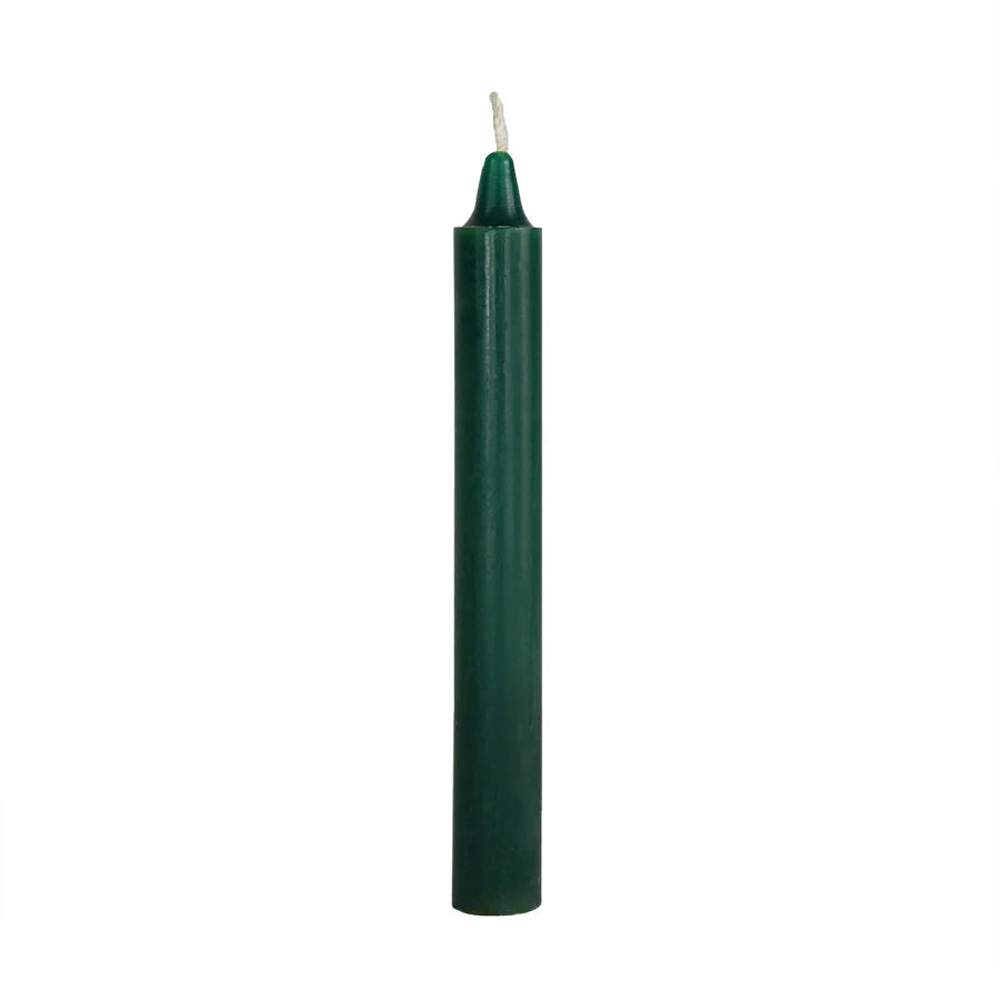 Green 6" Taper Candle (6 pack) - Incense Route