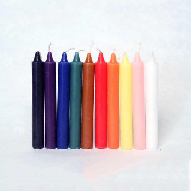6" Colored Candle Set