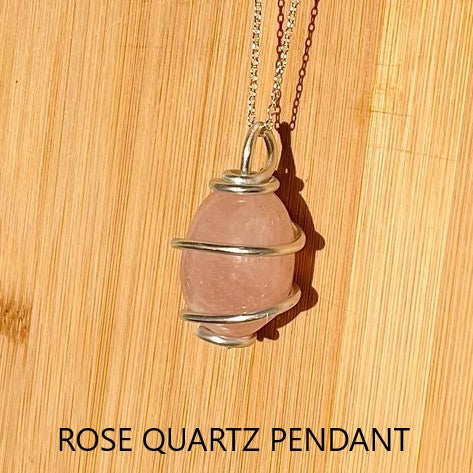 Rose Quartz Pendants - Incense Route