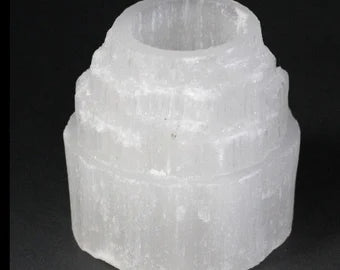 Selenite Mountain Candle Holder